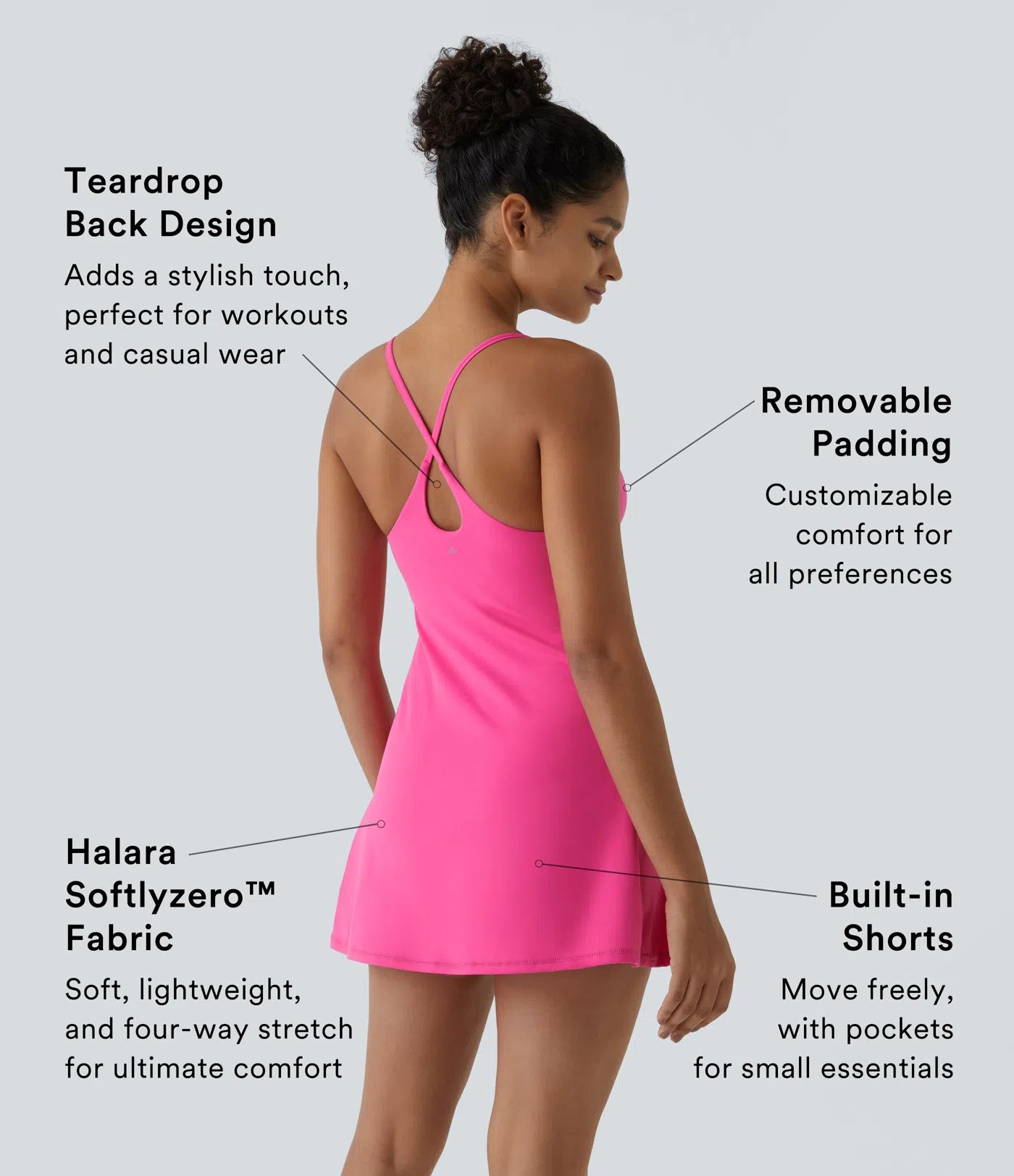 Plush Backless Active Dress-Easy Peezy Edition