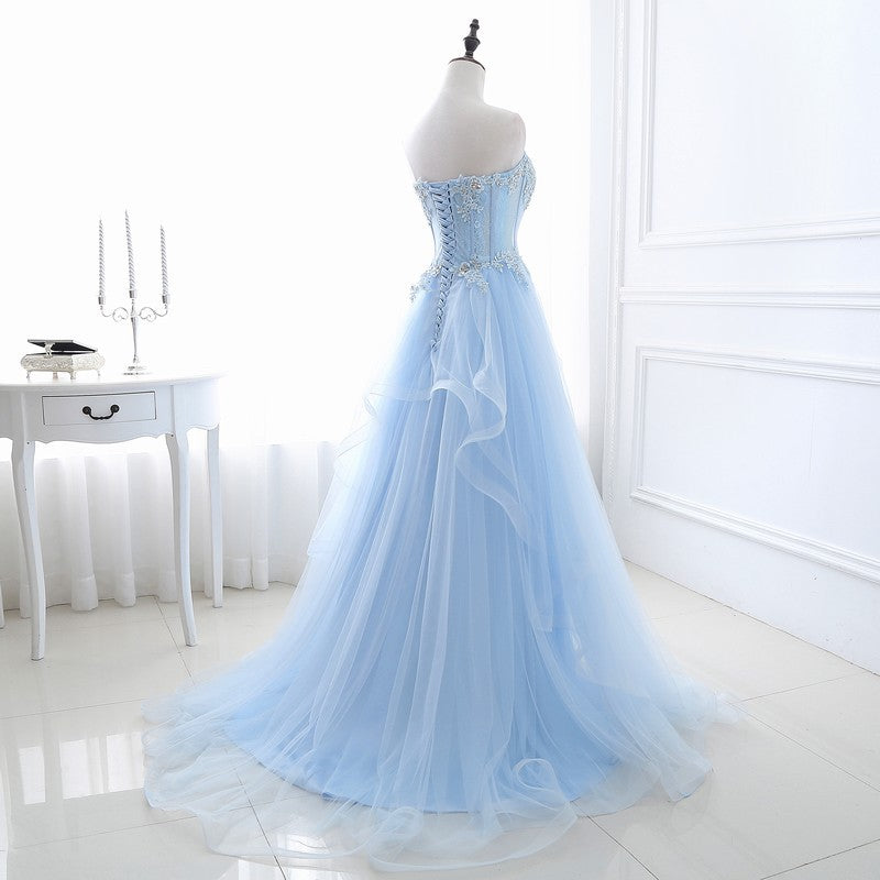 Strapless Tie-Up Slim Fit Evening Dress