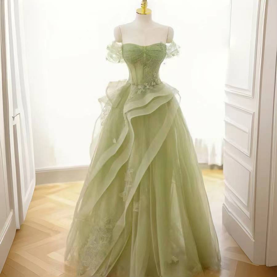 Suspender Mesh Evening Dress for Women
