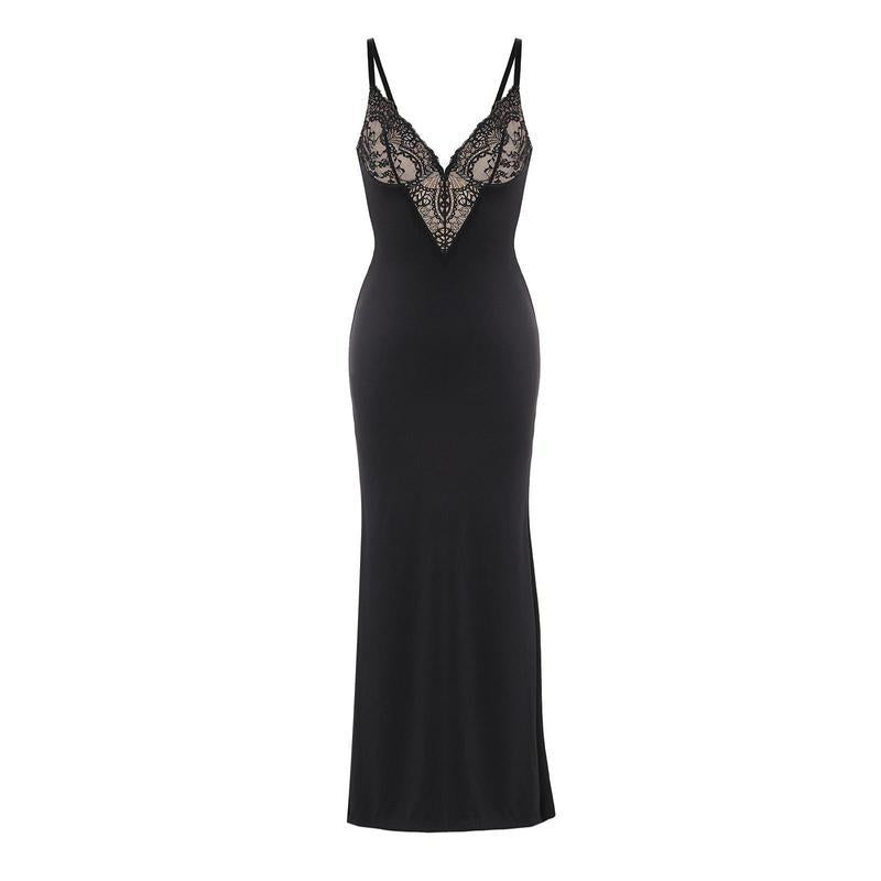 Sleeveless Lace Bodycon Dress with Built-in Shapewear