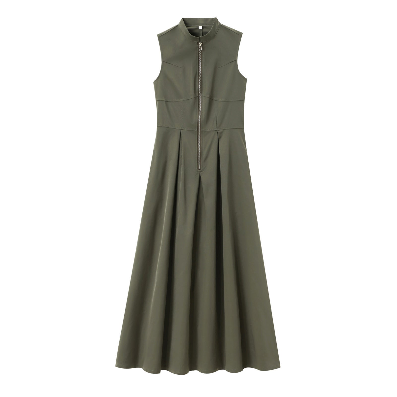 Womens A-Line Sleeveless Midi Dress
