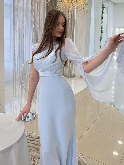 Elegant One Shoulder Hooded Dress