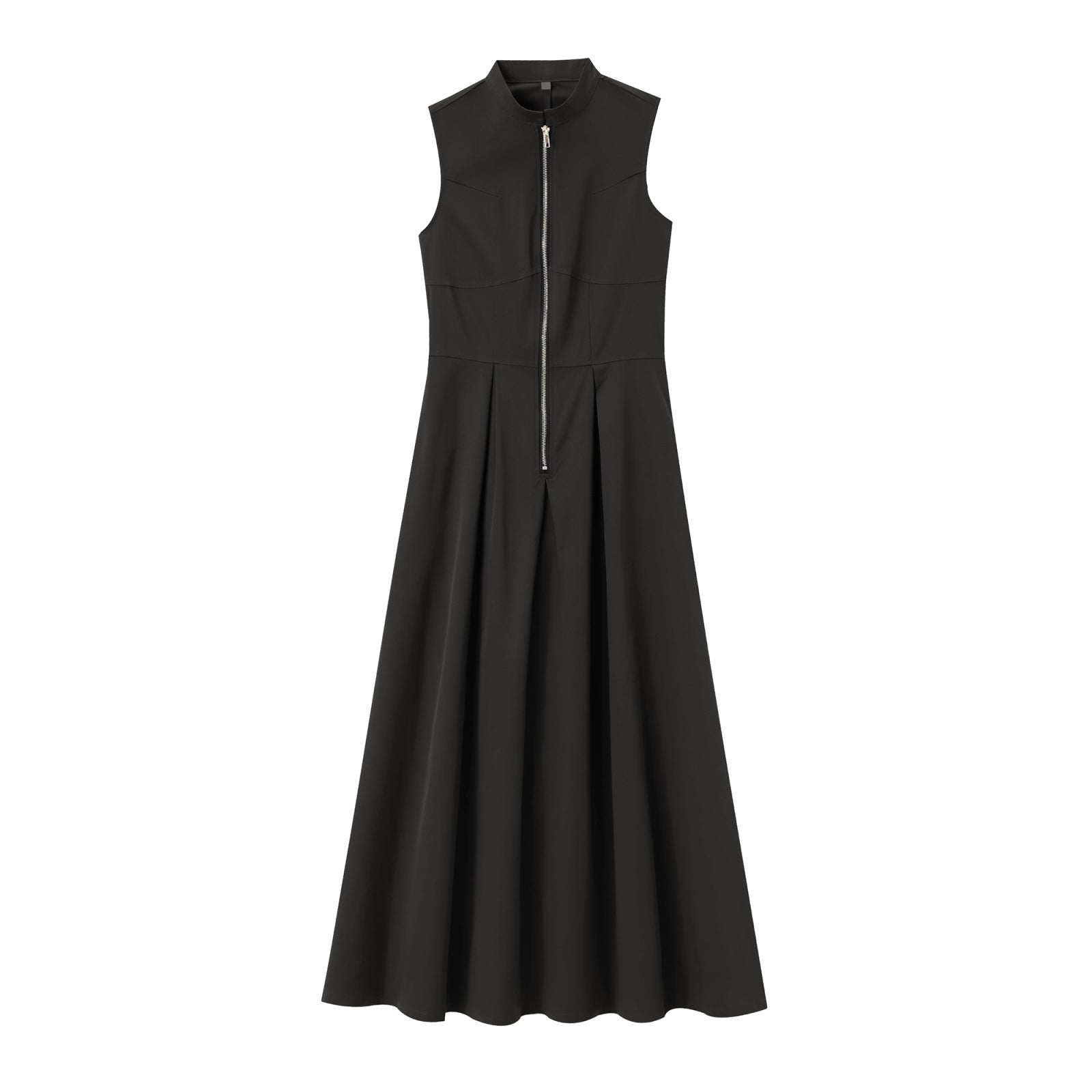 Womens A-Line Sleeveless Midi Dress