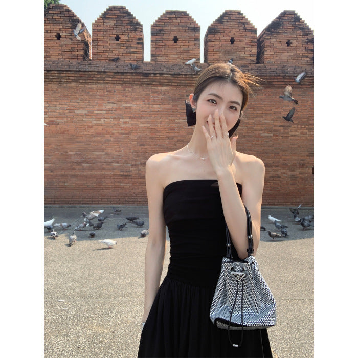 One-Shoulder Chiffon Dress