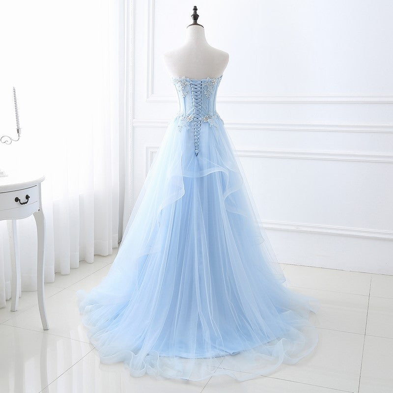 Strapless Tie-Up Slim Fit Evening Dress