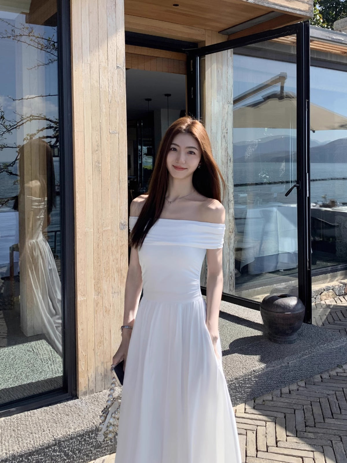 One-Shoulder Chiffon Dress
