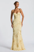 Elegant Floral Backless Long Dress for Women