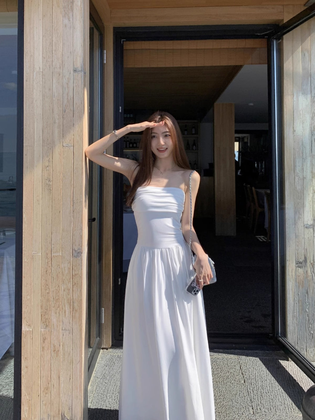 One-Shoulder Chiffon Dress