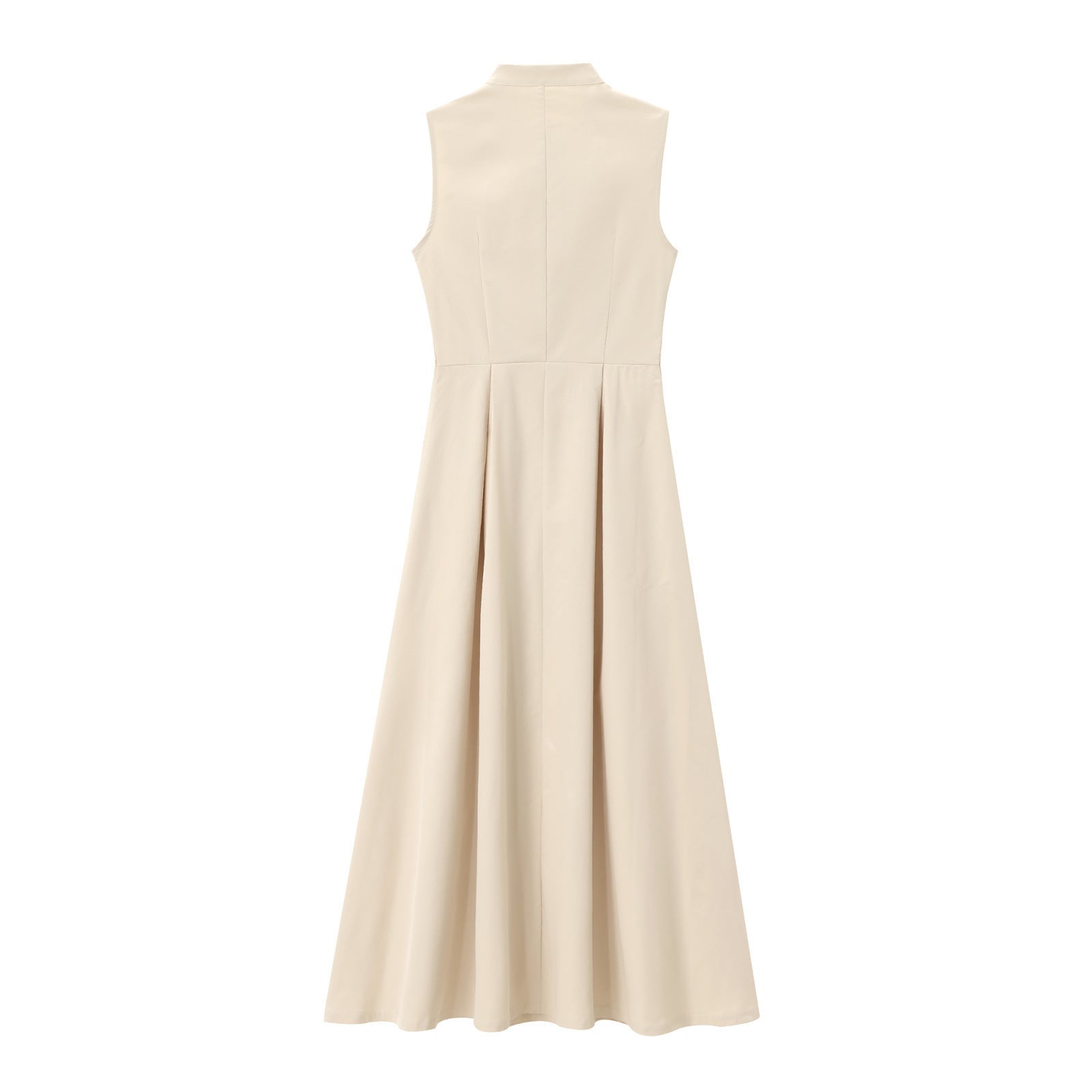 Womens A-Line Sleeveless Midi Dress